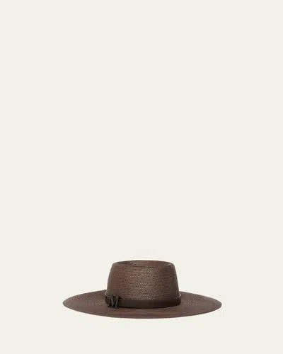 Max Mara Musette Brown Belted Fedora In Dark Brown