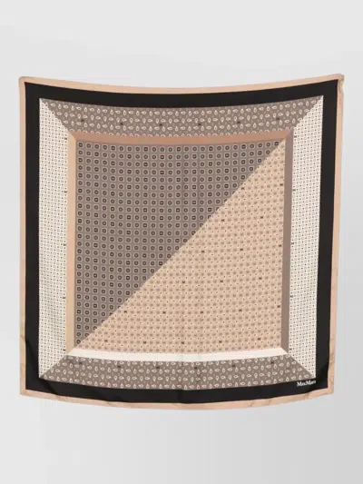 Max Mara Mxacarre Geometric Pattern Lightweight Square Scarf In Multi