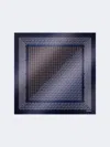 Max Mara Printed Silk Oversized Scarf In Blue