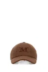 Max Mara Raffia Baseball Cap With Circense Detail In Brown