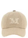 Max Mara Sand Raffia Circense Baseball Cap In Brown