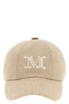 Max Mara Sand Raffia Circense Baseball Cap In Neutral