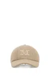 Max Mara Raffia-effect Basketweave Baseball Hat In Pattern