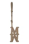 Max Mara Logo Patch Keyring In Brown