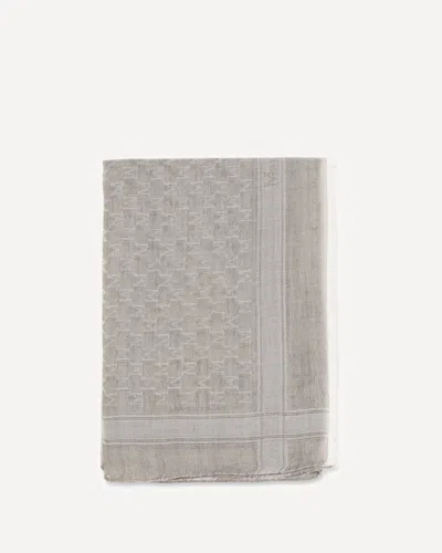 Max Mara Logo Pattern Scarf In Gray