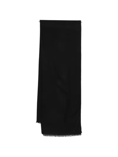 Max Mara Mxapalmeti Fringed Scarf In Black