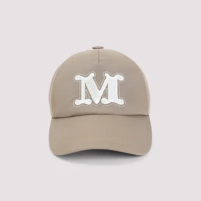 Max Mara Mxaribaldo Logo Embroidered Baseball Cap In Brown