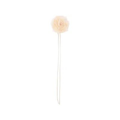 Max Mara Mxario Flower Brooches In Neutral