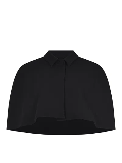 Max Mara Collared Coat In Black