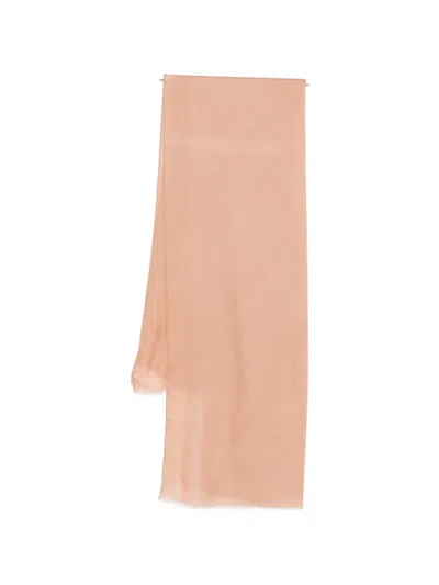 Max Mara Mxazinnia Fringed Scarf In Neutral