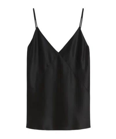 Max Mara Mxebacco V-neck Blouse In Black