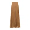 Max Mara Pianoforte Grembo Plisse Pants In Brown