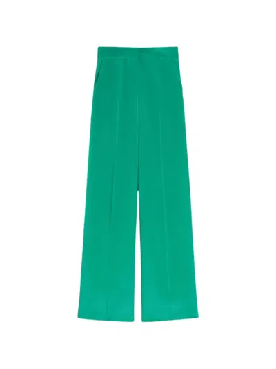 Max Mara Mxepalanca Wide-leg Trousers In Green