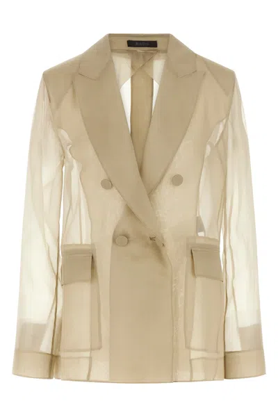 Max Mara 'mxeslogan' Blazer In Nude