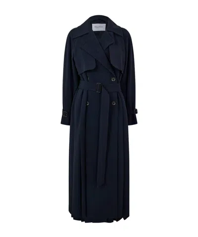 Max Mara Mxm Calata Trench Coat In Blue