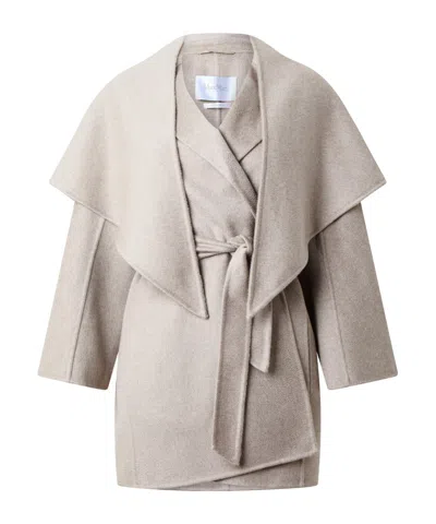 Max Mara Mxm Detto Pea Coat In Neutral
