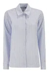 Max Mara Mxmaccenni - Striped Poplin Shirt In Multi