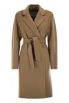 Max Mara Mid-length Belted Coat In Brown