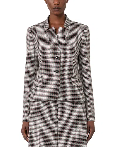 Max Mara Mxmaguzze Houndstooth Jacket In Multi