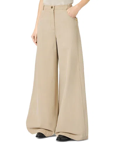 Max Mara Mxmalamaro Wide Leg Pants In Neutral