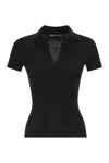 Max Mara Mxmalbero - Ribbed Wool Polo Shirt In Black