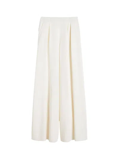 Max Mara Mxmbora Knitted Trouser Silk In Neutral