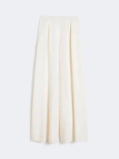 Max Mara Mxmbora Knitted Trouser Silk In Neutral