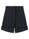 Max Mara Mxmcalca Bermuda And Short Blue In Gray