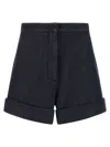 Max Mara Mxmcalca Bermuda And Short Blue In Gray