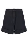 Max Mara Mxmcalca Tailored Shorts Belt Loops Pockets In Blue