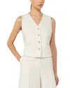 Max Mara Beige Linen And Cable Knit Mxmcalibri Vest In White