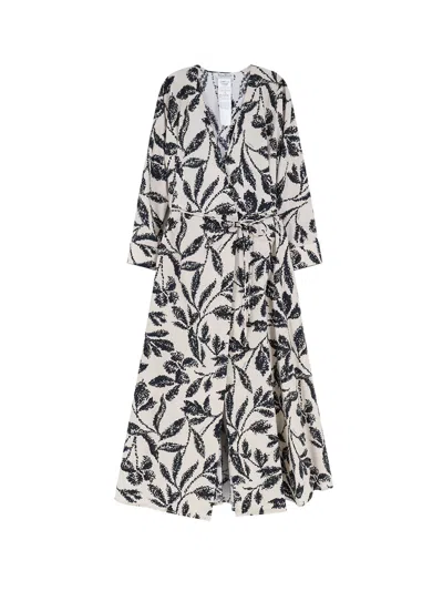 Max Mara Mxmcamino Printed Cotton Dress In Multi