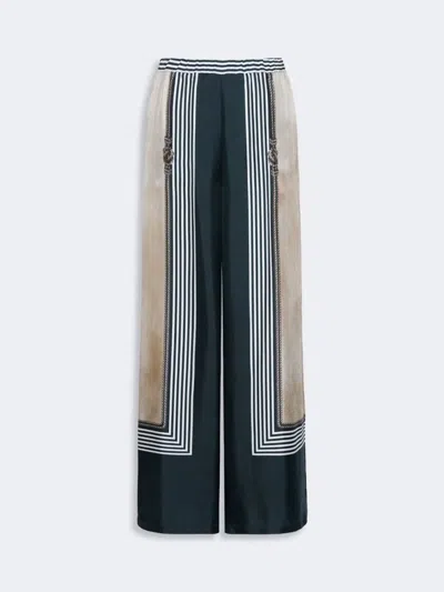 Max Mara Mxmcarabo Trouser Navy In Animal Print