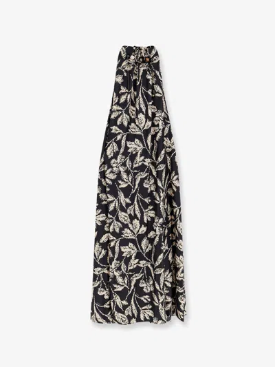 Max Mara Printed Silk-twill Midi Dress In Multi