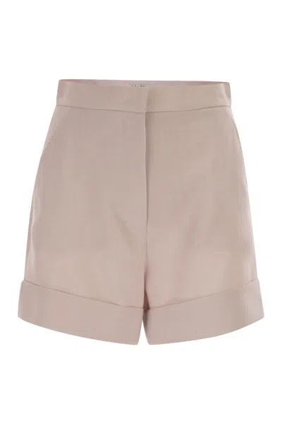 Max Mara Bicolor Fleece Wool Short And Mini Shorts In Multi