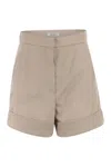 Max Mara Mxmcelebre - Shorts In Wool, Mohair And Silk Canvas In Neutral