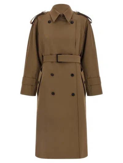 Max Mara Trench Coat In Brown