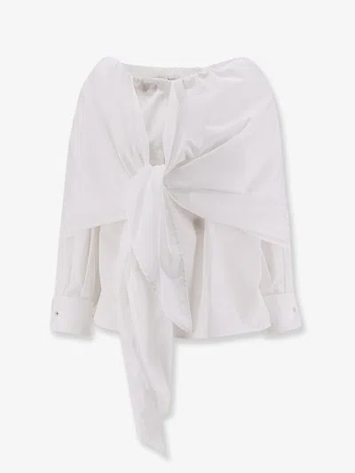 Max Mara Mxmcurvone Cotton Shirt In White