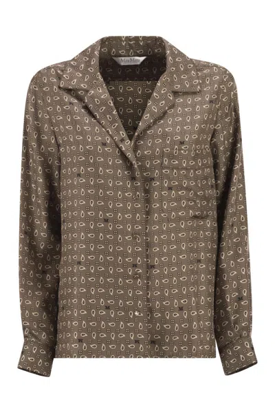 MAX MARA MAX MARA MXMDISCO - SEMI-FITTED PRINTED SILK SHIRT