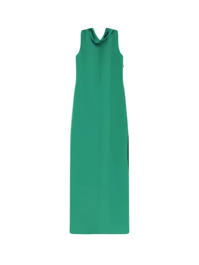 Max Mara Mxmeaere Long Dress In Green