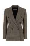Max Mara Double-breasted Houndstooth Blazer In Brown
