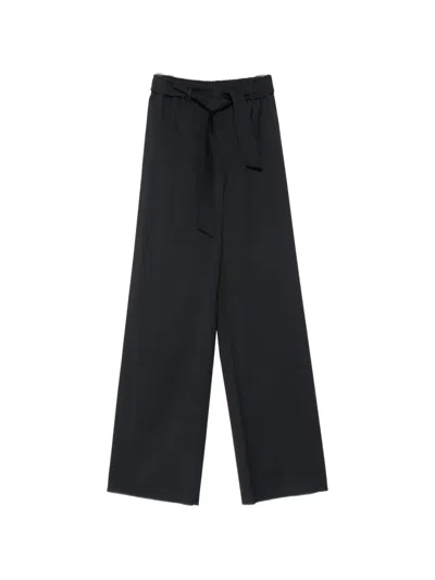 Max Mara Mxmeditto Belted Trousers In Black