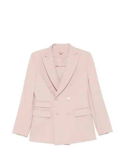 Max Mara Mxmegrege Double-breasted Pocket Blazer In Neutral