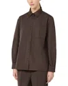 Max Mara Mxmentrata Button Front Shirt In Brown