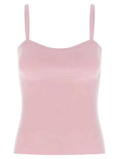 Max Mara Mxmepica Top Fitted Silhouette Spaghetti Straps In Pink