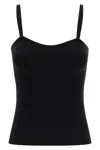 Max Mara Mxmepica Top Fitted Silhouette Spaghetti Straps In Black