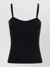 Max Mara Mxmepica Top Fitted Silhouette Spaghetti Straps In Black