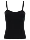 Max Mara Mxmepica Top Fitted Silhouette Spaghetti Straps In Black