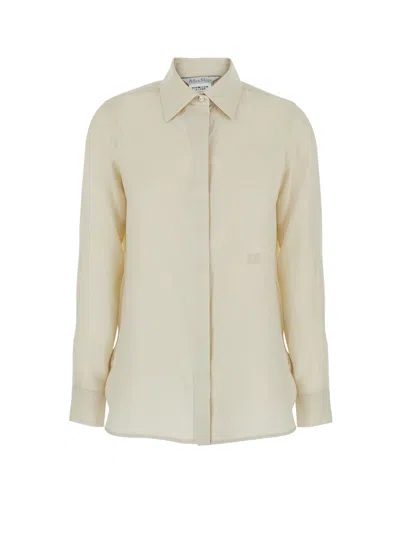 Max Mara Mxmfalasco Vissuto Linen Shirt In Neutral