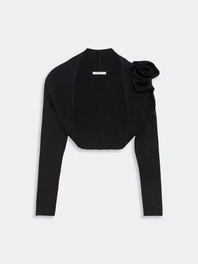 Max Mara Mxmfavore Cardigan Navy In Black